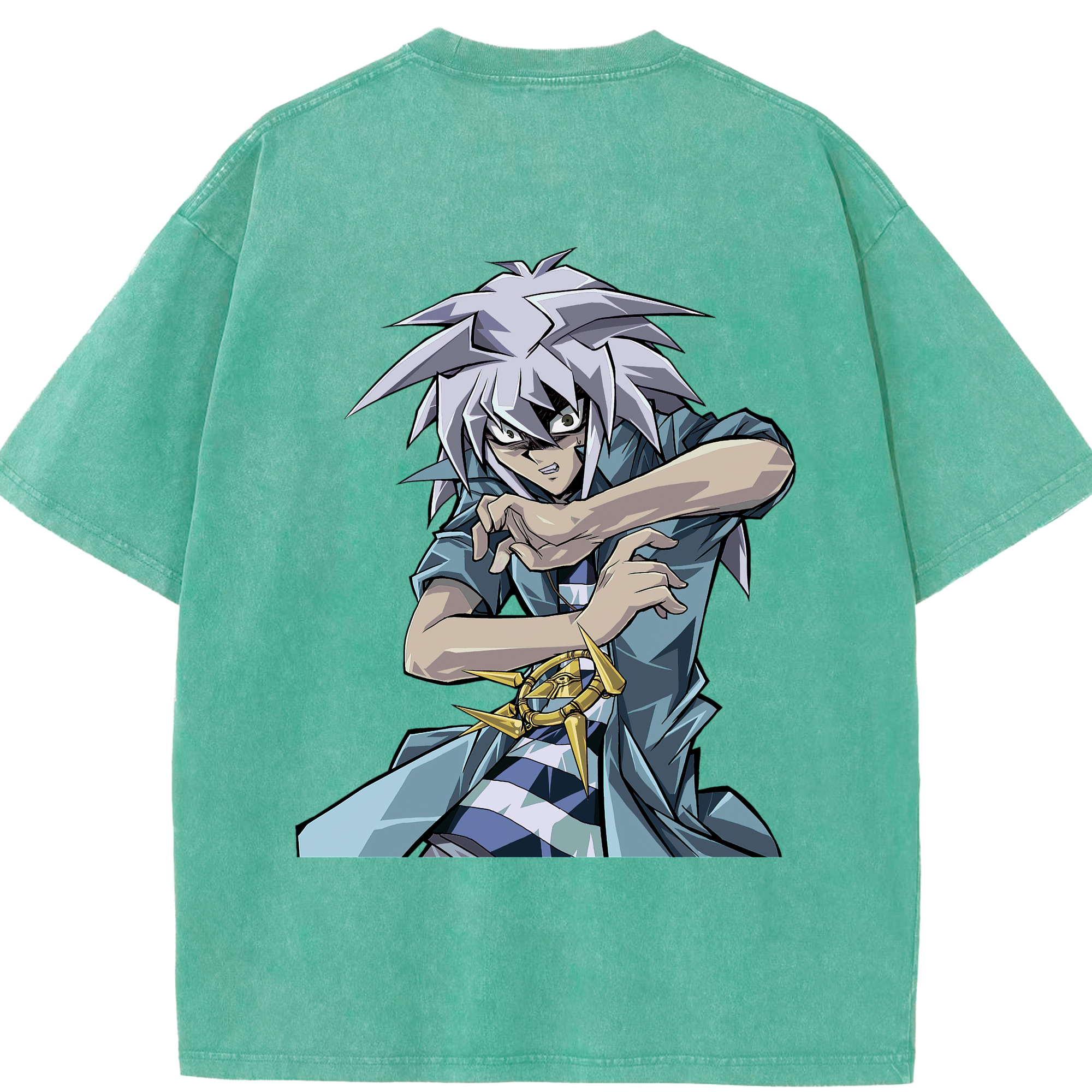 （画像用） 遊☆戯☆王 Yu-Gi-Oh! 綿100% ヴィンテージ風 半袖Tシャツ（背面プリント）